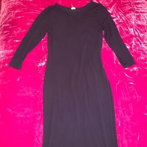 Navy blue super soft midi dress